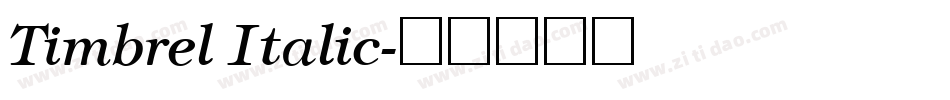 Timbrel Italic字体转换